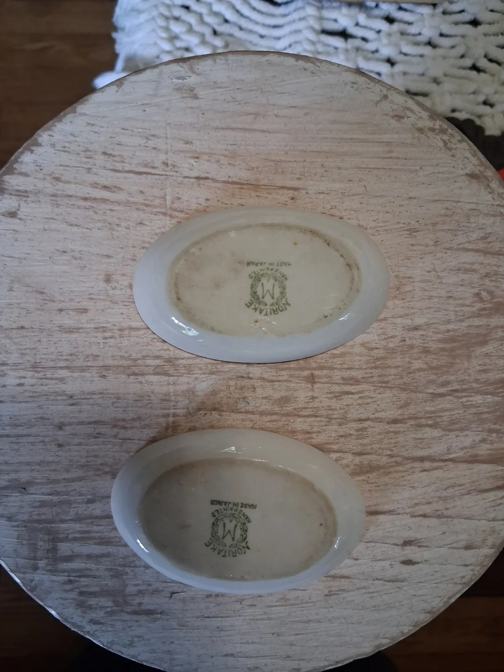 Vintage Set Of 2 Noritake Lustre-glaze Trinket Dishes